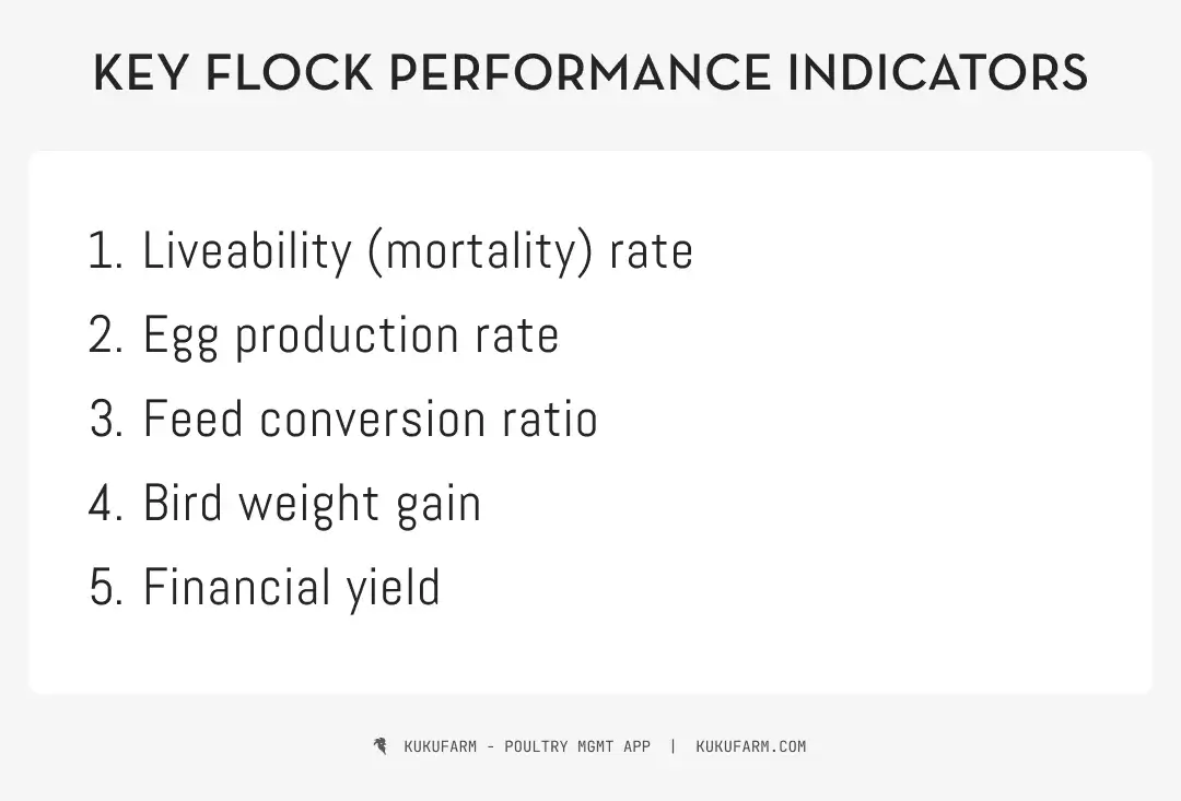 Poultry records: key flock performance indicators