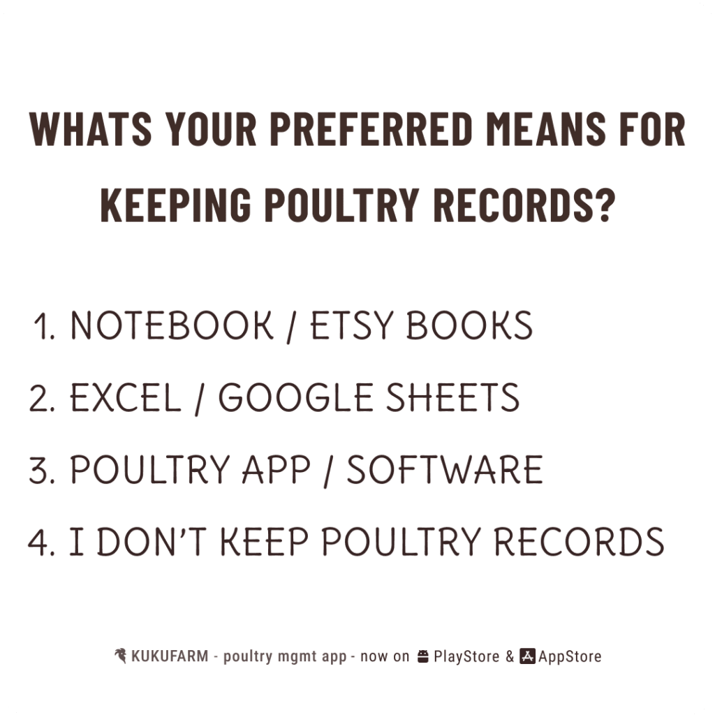 Poultry records methods